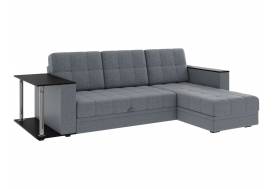 Диван угловой Атлант со столиком рогожка Нептун 19 серый