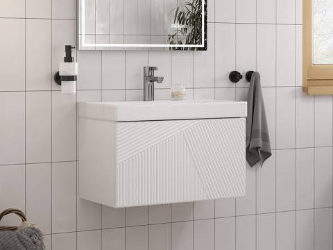 Тумба с раковиной Edge 60 подвесной белый