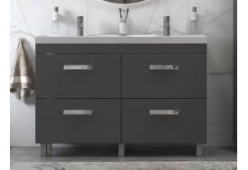 Тумба с раковиной Orlando 120 напольная серый