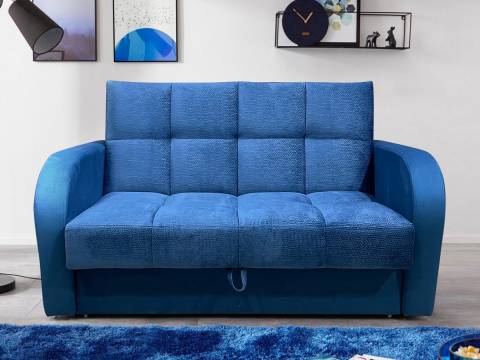 Диван Рэй Клетка 2000х2000 Vivaldi синий велюр