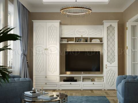 Гостиная Престиж Белый матовый