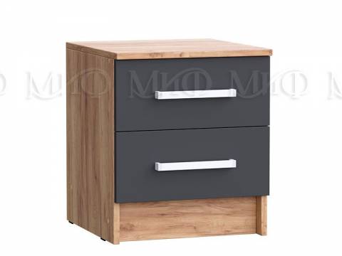 Тумбы прикроватные Мартина 2 шт Графит, Дуб крафт