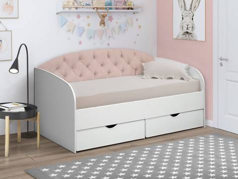 Кровать с продольной мягкой спинкой Софа №9 800х1900