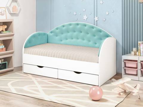 Кровать с мягкими спинками Софа №10.1 800х1900