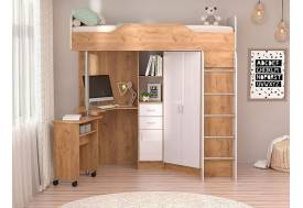 Детская Бриз 1 дуб крафт золотой/белый глянец