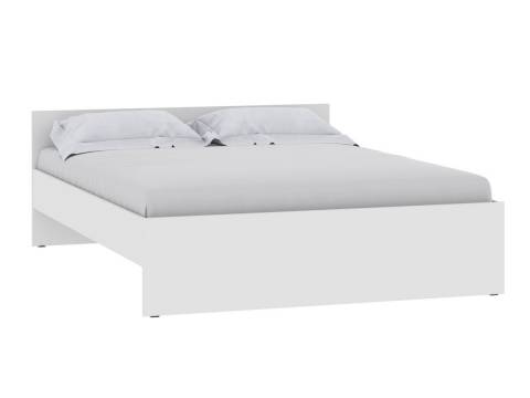 Кровать 1600 НМ 011.53 Симпл Белый Фасадный