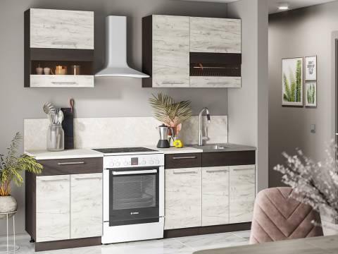 Кухонный гарнитур Маша-2 1600 дуб крафт белый-венге