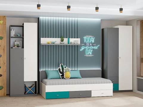 Детская Клео графит, миндаль, океан