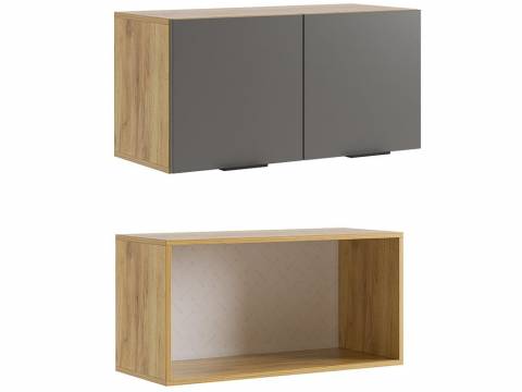 Антресоль двухдверная Бери графит