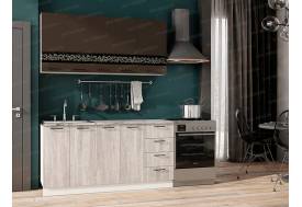 Кухонный гарнитур Милена МДФ 1600 смоки софт/вяз