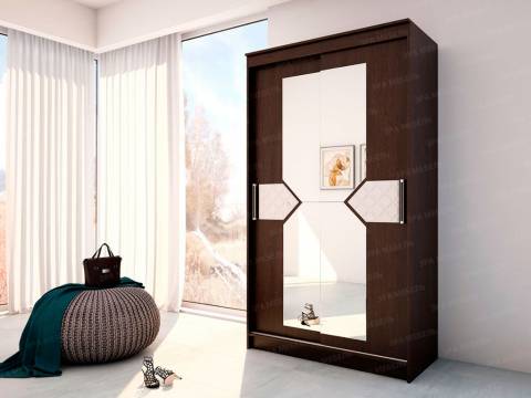 Шкаф купе Николь-2 1170 венге-лиственница светлая