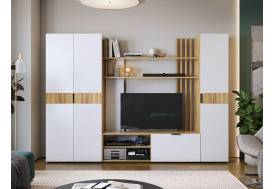 Гостиная Бери дуб крафт золотой/белое дерево