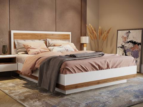 Кровать Лотос парящая 06-KR 1800 Дуб крафт