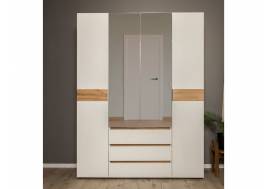 Шкаф четырехдверный 1600 Лотос с зеркалом Дуб крафт