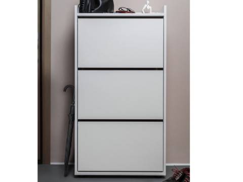 Обувница MODUL 3-х секционная Белый тиснение