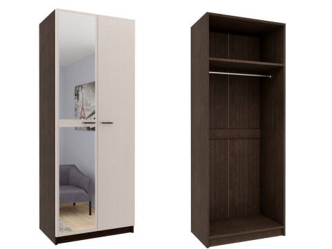 Шкаф Мила SK800 с зеркалом венге-белфорд