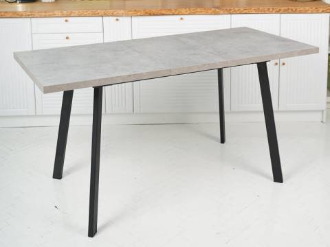 Стол раздвижной Фин Бетон/Черный