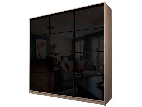 Шкаф-купе Max МШ-23-6-24/2-222 пленка Oracal черная