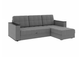 Диван угловой Атлант без столика велюр Neo 26 графит темно-серый