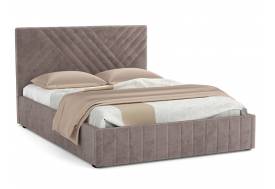 Кровать Гамма 1400 с основанием велюр тенерифе стоун
