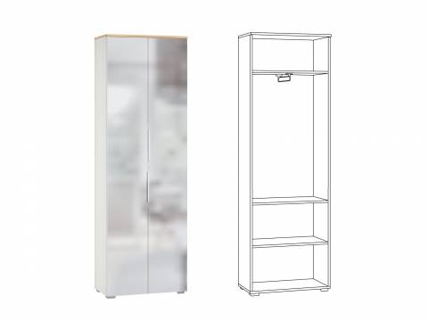 Шкаф для одежды 13.338 Октава Белый шагрень