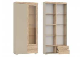 Шкаф 2-х дверный со стеклом и двумя ящиками Палермо 6-87002