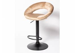 Барный стул BN 1009 Вельвет бежевый/Черный