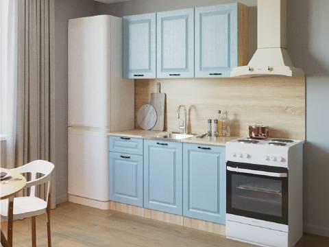 Кухонный гарнитур арт 9 Роял Вуд Голубой Вегас 1500 мм