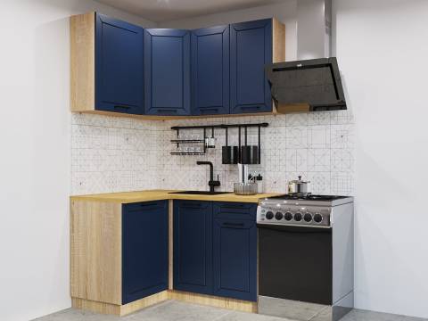 Кухонный гарнитур арт 3 Океания Кристалл 1200х1400 мм