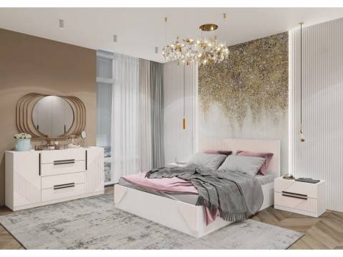 Спальня Палермо МДФ бежевый