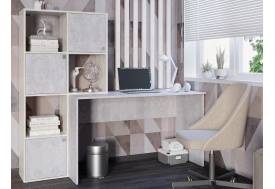 Стол компьютерный СК Юджин дуб крафт белый/цемент светлый