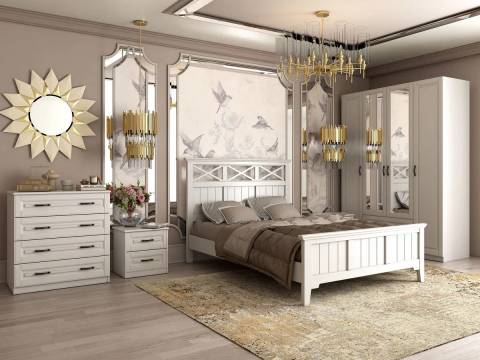 Спальня Кантри Белый лак