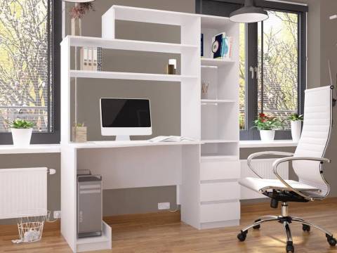 Стол компьютерный №1 NEW Белый