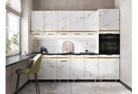 Кухня Милена 2,6 м Мрамор золото