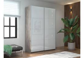 Шкаф-купе Прайм 2-х дверный 1200 Стекло Белое Бетон