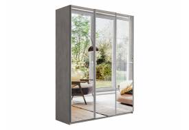 Шкаф-купе Прайм Широкий 3-х дверный три зеркала Бетон