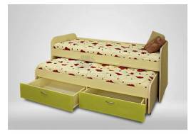 Кровать двухъярусная МС Антошка Дуб молочный/лайм