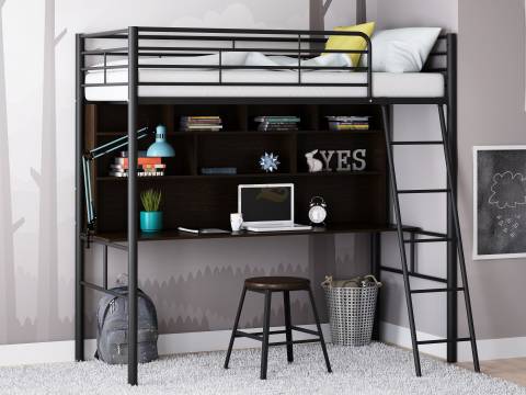 Кровать чердак Севилья 5.02 Черный