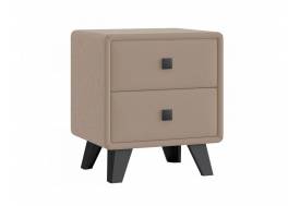 Тумба Николь 2 ящика микровелюр бежевый
