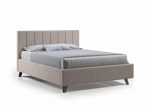 Кровать Оливия с ПМ 1600х2000 мм микровелюр бежевый