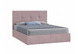 Кровать Твист с ПМ 1400х2000 мм микровелюр розовый