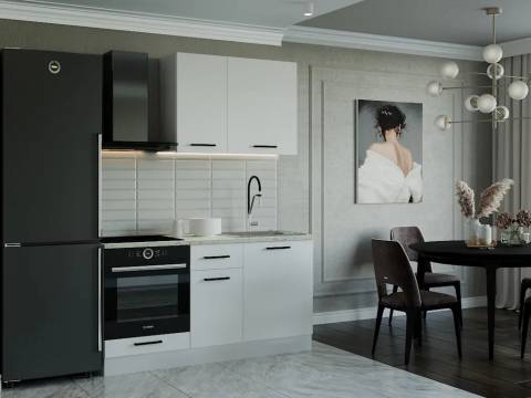 Кухонный гарнитур Белый Глянец 1600 МДФ