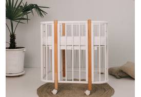 Кроватка трансформер 4 в 1 Карамель белая