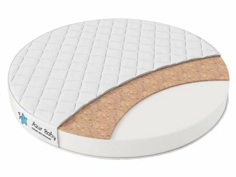 Круглый матрас Кроха кокос диаметр до 75 см
