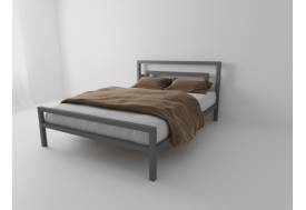 Кровать металлическая Куба 1400 серая