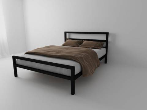 Кровать металлическая Комфорт 1800 черная