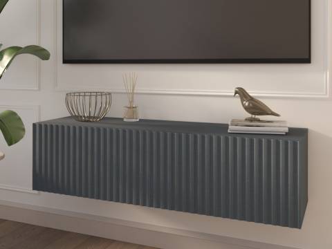 Тумба подвесная Lines MTV4-MA 1150 мм Графит