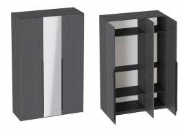 Шкаф трехдверный Нора Графит