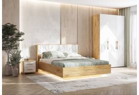 Спальня Ирис Браш Вайт/Дуб Крафт