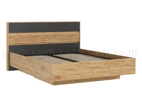 Кровать парящая 1600 Роджина (ортопед дерево) Графит/Дуб Крафт